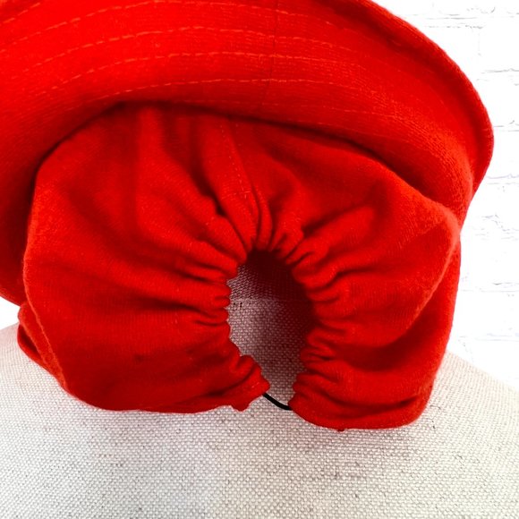 70's Bright Orange Wool Hat - Happy Cappers Los Angeles, Calif - Picture 2 of 12